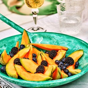 Bol à fruits en résine écologique Green Flow, lavable au lave-vaisselle, art moderne, vaisselle décorative artisanale pour la cuisine et la salle à manger, qualité supérieure - Product Image 5