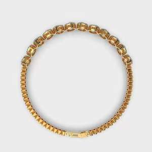 Pulsera de diamantes Vvs Moissanite de alta calidad, pulsera de tenis de diamantes de pera de 10mm, pulsera de eslabones de oro de Ley 925 - Product Image 4