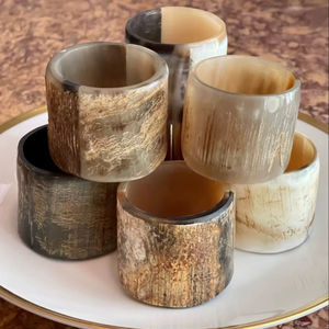 Porte-serviette en corne de buffle de haute qualité vaisselle vache et boeuf ronds de serviette décoratifs et accessoires pour une utilisation au restaurant - Product Image 1