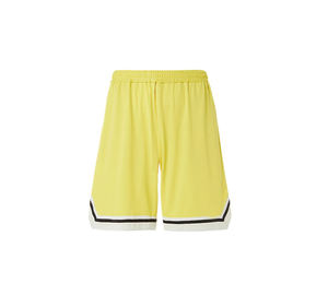 Pantalones cortos de Fitness de secado rápido para hombre de cintura alta, ropa de gimnasio transpirable con patrón sólido de malla, estilo informal de calle teñido liso - Product Image 1