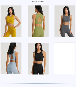 2025 ensemble de Yoga pour femmes personnalisé respirant sans couture 2 pièces vêtements de sport nouveau Design vêtements de Fitness avec hauts courts - Product Image 6
