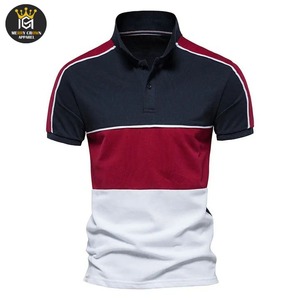 Nouveauté 100% coton Polyester hommes polos Polo à manches courtes respirant col rabattu taille personnalisée Service OEM - Product Image 5