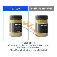 Machine d'étiquetage à rouleaux pour bouteilles rondes de boissons, d'eau et de vin, positionnement optimal, prix avantageux