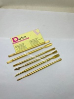 Les meilleurs poussoirs à cuticules plaqués or en acier inoxydable avec logo personnalisé poussoirs de manucure et pédicure à double extrémité personnalisent les outils pour ongles