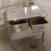 Utilisation commerciale de bureau de cuisine de restaurant d'acier inoxydable avec la haute table de bureau détachable de pesage de tiroirs
