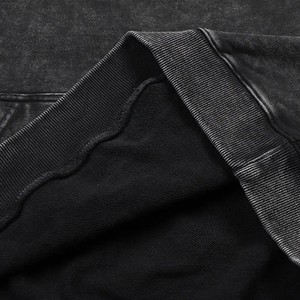 Sudadera con capucha negra con lavado ácido para hombre 2024, ajuste Regular, mezcla de algodón de alta calidad, estampado térmico totalmente personalizable, patrón 3D - Product Image 4