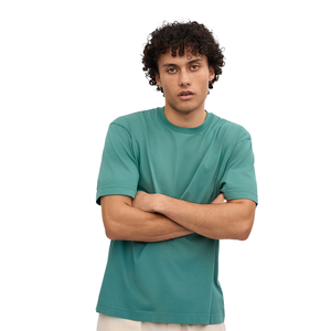 Camiseta personalizada Heavyweight 200GSM para hombre, jersey liso extragrande de alta calidad con serigrafía y logotipo bordado - Product Image 6