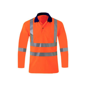 Último diseño Tow -Tone Working Polos de manga larga para hombres Polos de alta visibilidad camisas reflectantes con para hombres - Product Image 3