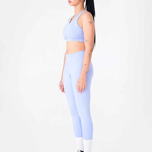 Leggings de yoga sans manches pour femmes, soutien-gorge de course, encolure dégagée, vêtements de sport pour femmes - Product Image 2