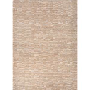 Tapis en laine noué à la main grande surface Blythe Ivory, motif abstrait, pour salon, couloir, puzzle rectangulaire pour adolescents - Product Image 1