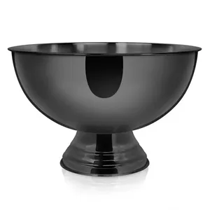 Black <b>Stainless</b> <b>Steel</b> Double Wall Insulated 10L Eco-Friendly Punch Bowl for <b>Wine</b> <b>Cooler</b> for Bar Events Parties Hotel - Product Image 1