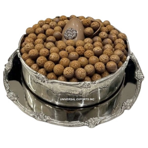 Tazón de chocolate decorativo de diseño, plateado, de lujo, nuevo, al por mayor, elegante tazón de metal para chocolate - Product Image 5