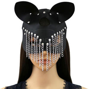 หน้ากากหนังคลาสสิกสำหรับผู้ใหญ่ สไตล์เซ็กซี่ พร้อมพื้นผิวหนังคุณภาพพรีเมียม และดีไซน์กระชับพอดีตัว สำหรับขายออนไลน์ - Product Image 4