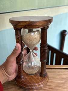 Reloj de Arena Giratorio Atemporal Hecho a Mano, Reloj de Arena de Madera, Estilo Art Deco, Ecológico, Decoración para el Hogar, Pieza Decorativa para Interiores - Product Image 5