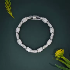 Pulsera Unisex de Plata 925 con Piedras de Moissanita Multicolor Estilo Hip Hop Iced Pulsera de Diamantes Fabricación India - Product Image 3