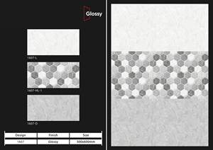 Azulejos de pared Interior de Color Beige moderno de 300x600, decoración de flores, azulejos de pared de cerámica para Baño - Product Image 3