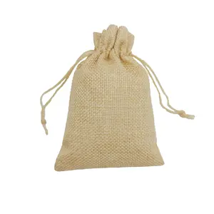 批发黄麻拉绳袋大米包装袋Logo定制大米包装拉绳礼品袋