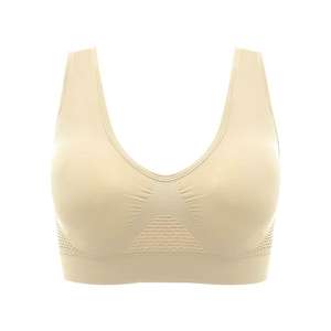 QHP Sujetador inalámbrico de verano Permeable al aire Refrigeración Gimnasio Fitness Deporte Tops Transpirable para Yoga y correr - Product Image 1