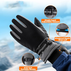 Gants d'hiver isolés et chauds avec logo et étiquettes personnalisés Conception adaptée aux écrans tactiles pour les activités hivernales en plein air - Product Image 2