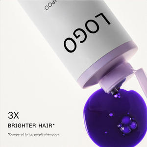 Shampoo éclaircissant <span class=keywords><strong>naturel</strong></span> végétalien OEM/ODM, shampooing tonifiant violet pour cheveux clairsemés, mèches et cheveux gris - Product Image 3