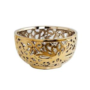 Tazón de servidor de frutas con acabado dorado, diseño de lujo para Hotel de lujo, tazón de almacenamiento de alimentos, vajilla, centros de mesa - Product Image 1