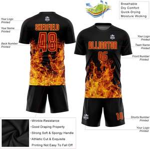 Uniforme de football personnalisé OEM, kit imprimé par sublimation, tissu à séchage rapide, vêtements d'équipe personnalisés, tailles pour adultes et jeunes, 2025 - Product Image 6