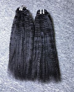 Meilleurs vendeurs de paquets de cheveux humains crus vietnamiens 100 paquets de cheveux humains naturels noirs crépus droits extensions à clipser - Product Image 1