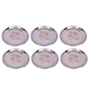 Platos de Servir Desechables Pintados a Mano de Acero Inoxidable para Arroz, Diseño Redondo Clásico para Bodas, Hogar o Reuniones - Product Image 2