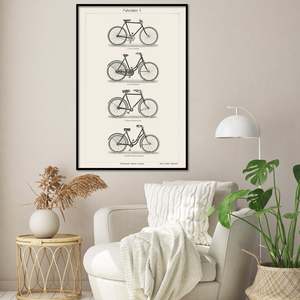 Affiche murale en papier sur les vélos de l'Institut de Leipzig, avec bibliographie - Product Image 5