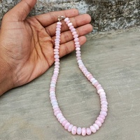 Collier opale rose bonbon opale pierre précieuse belle opale perlée bijoux à la main collier ras du cou surfeur bijoux 8mm