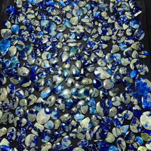 Azurite Turquoise Cabochon Agate verte Pierres précieuses Paire de pierres naturelles pour la fabrication de bijoux et la guérison Lot assorti poli - Product Image 2