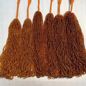 Cuentas Redondas Lisas de Citrino Oscuro Natural de Madeira de 4 mm a 6 mm, Alta Calidad, Más de 50 Años de Experiencia en la Fabricación de Joyas - Product Image 2