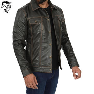Chaquetas de cuero sostenibles de alta calidad para hombre, ropa de calle transpirable de secado rápido para hombre - Product Image 3
