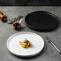 Assiette de service Yayu noire pour sauce poisson, plat oriental, autres plats de sushi, buffet, gâteau, vaisselle décontractée en céramique colorée