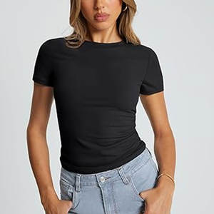 Femmes basique t-shirt à manches courtes coupe ajustée t-shirt prochain niveau vêtements femmes 6710 Tri-Blend Gym vêtements d'entraînement coupe régulière t-shirt - Product Image 1