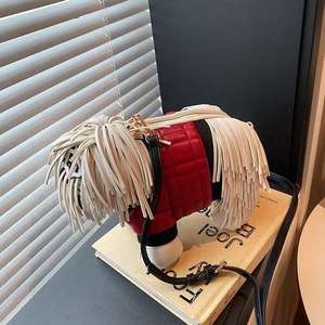 Nuevo Bolso de Hombro/Bandolera para Mujer, Estilo Vintage, con Bloques de Color, en Tela PU, para Otoño/Invierno, con Cierre de Cremallera, para Compras al Aire Libre - Product Image 1