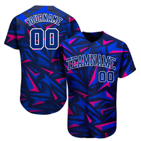 Pasokan Langsung Pabrik Jersey Baseball Custom Nama Pemain Untuk Pria Desain Sublimasi Tim Sendiri Dicetak Kaos Softball Kancing Penuh