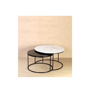 Round Metal <b>Marble</b> Luxury Design Side <b>Table</b> Tea Coffee Living Room <b>Table</b> Western Metal Building Style Manufacturer Wholesaler - Product Image 3