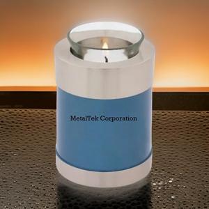 หลอดที่ระลึกสำหรับงานศพของมนุษย์และสัตว์เลี้ยงทำจากโลหะแข็งล็อคด้ายเพื่อรักษาความปลอดภัยขี้เถ้าเทียนทีไลท์ - Product Image 4