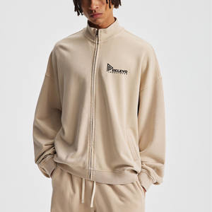 Zipper Heavy Sweat Veste Baggy Pantalon Personnalisé Poids Lourd Survêtement Oversize Boxy Crop Acid Wash Zip up Hoodie - Product Image 1