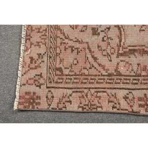 Alfombra Turca Vintage, Alfombra de 4.3x7.9 pies, Alfombra Floral Rosa - Product Image 5