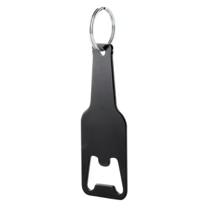Portachiavi in Metallo Personalizzati con Apribottiglie Basel, Gadget - Product Image 1