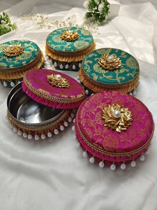 Handmade thép ladoo hộp cho gifting giveaway favour lời mời trở lại quà tặng trái cây khô ladoo pooja kẹo bhaji hộp - Product Image 5