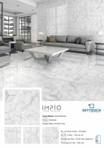 Impio Modern Glossy Collection 600x600 600x1200mm Fabricant indien Exportateur Carreaux en porcelaine émaillée polie Carreaux en céramique - Product Image 4