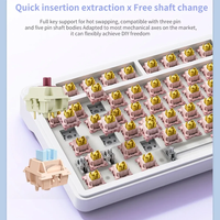 Clavier mécanique Attack Shark X85 RGB trois modes sans fil BT Hot Plug clavier mécanique de jeu russe