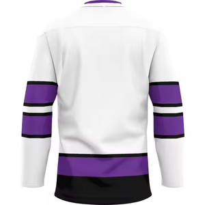 Maillot de hockey sur glace unisexe personnalisé en sublimation en grande quantité - Respirant, 100 % polyester, impression par sublimation totale, personnalisable - Product Image 6