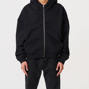 Sudadera con capucha de gran tamaño con cremallera completa para hombres y mujeres: cómoda y elegante, perfecta para climas fríos y uso diario - Product Image 5