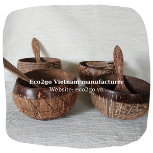 Cuenco de cáscara de coco 2025 más vendido y de tendencia caliente pequeño Vietnam Natural para juego de velas logotipo láser grabado hecho en Vietnam - Product Image 6