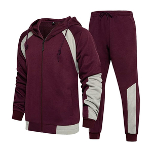 Ropa deportiva de algodón 100% para hombre con logotipo personalizado OEM, chándal ligero de color sólido para ropa de calle de invierno - Product Image 1