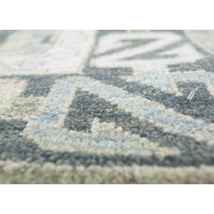 Alfombra Afgana de Lana Anudada a Mano con Diseño Geométrico Azul Tomillo 9x12 para Sala de Estar y Decoración de Pasillos Juveniles - Product Image 3